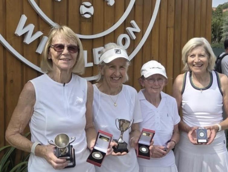 Winners Val Alder and Rose Parsonage with their final opponents